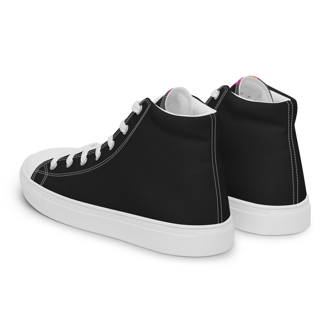 Lesbian Pride Black High Top Trainers (female sizes) High Tops The Rainbow Stores