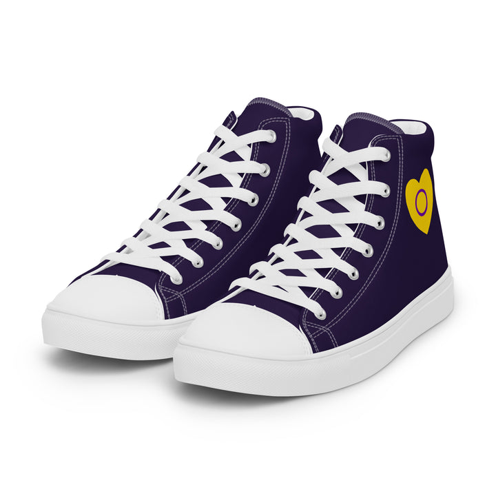 Intersex Pride Heart High Top Trainers (female sizes) High Tops The Rainbow Stores