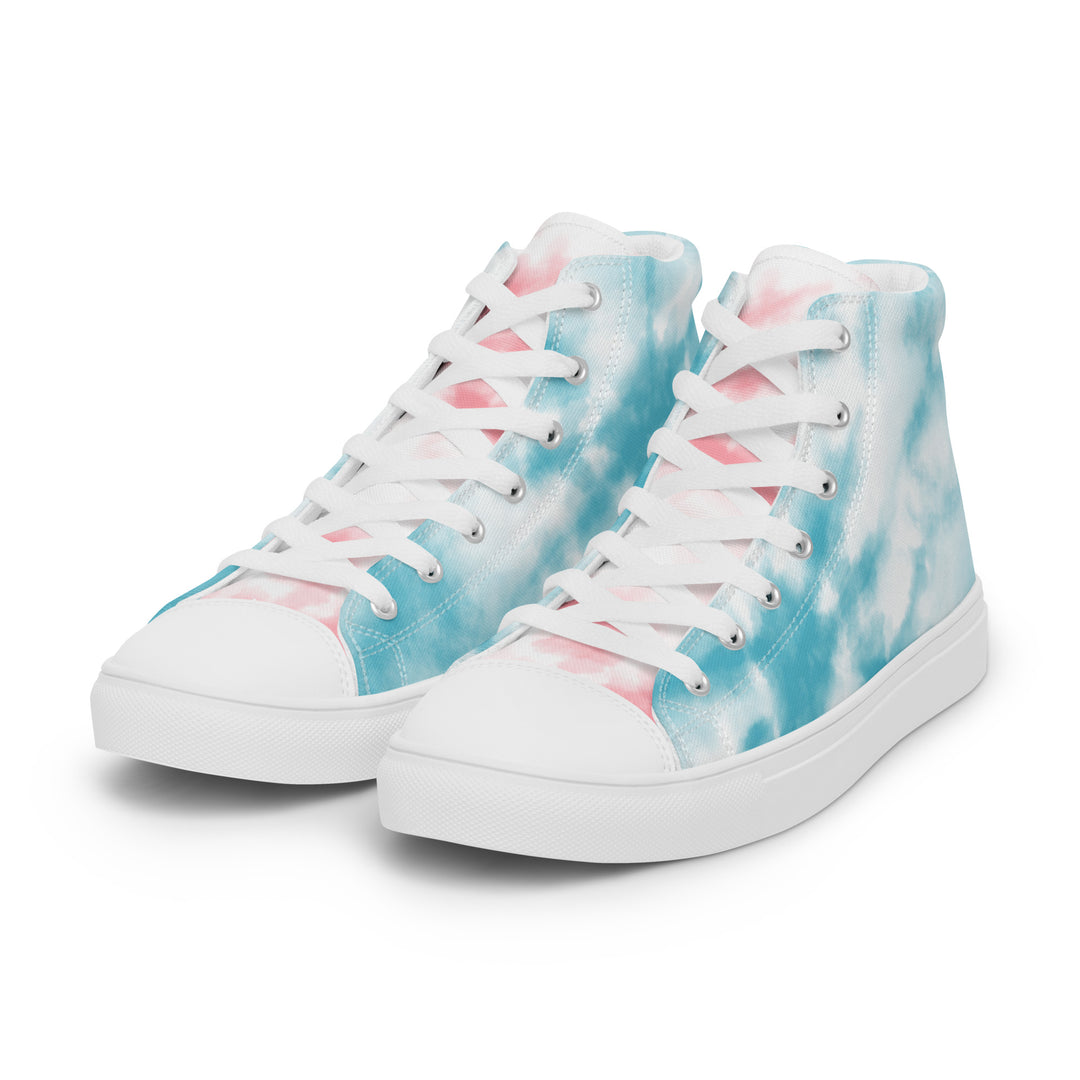 Tie Dyed Trans Pride High Top Trainers (female sizes) High Tops The Rainbow Stores