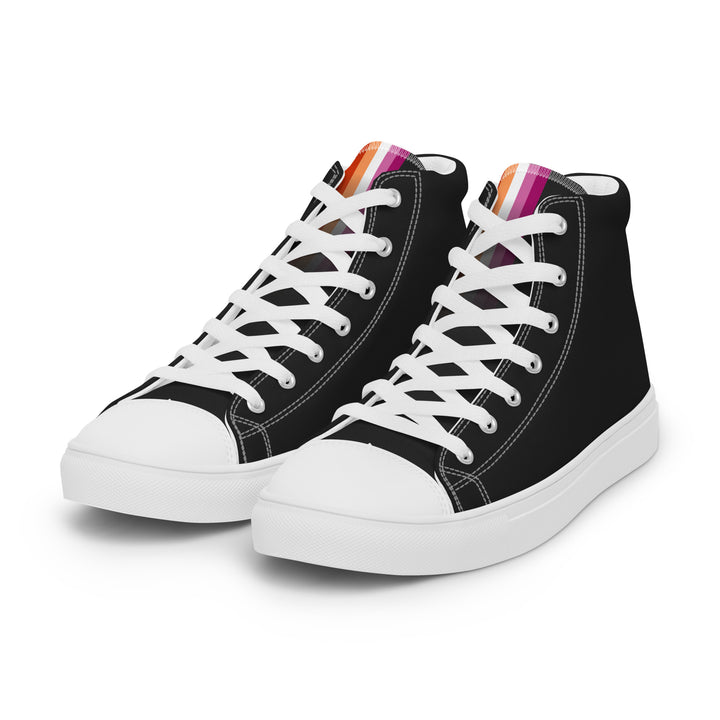 Lesbian Pride Black High Top Trainers (female sizes) High Tops The Rainbow Stores