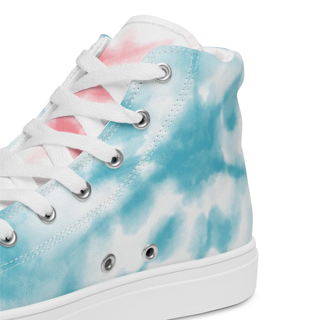 Tie Dyed Trans Pride High Top Trainers (female sizes) High Tops The Rainbow Stores