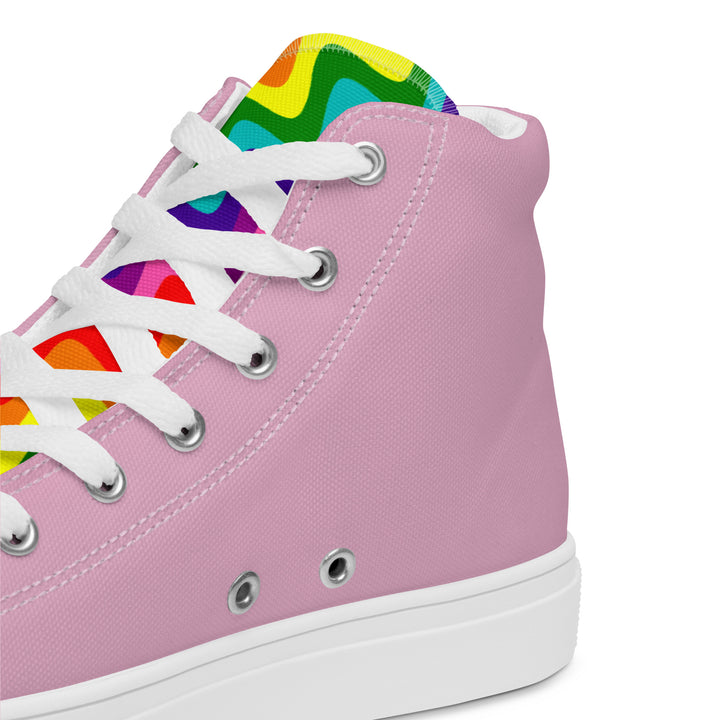 Pink and Original Pride Flag High Top Trainers (female sizes) High Tops The Rainbow Stores