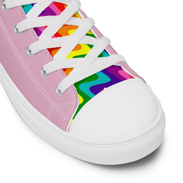 Pink and Original Pride Flag High Top Trainers (female sizes) High Tops The Rainbow Stores