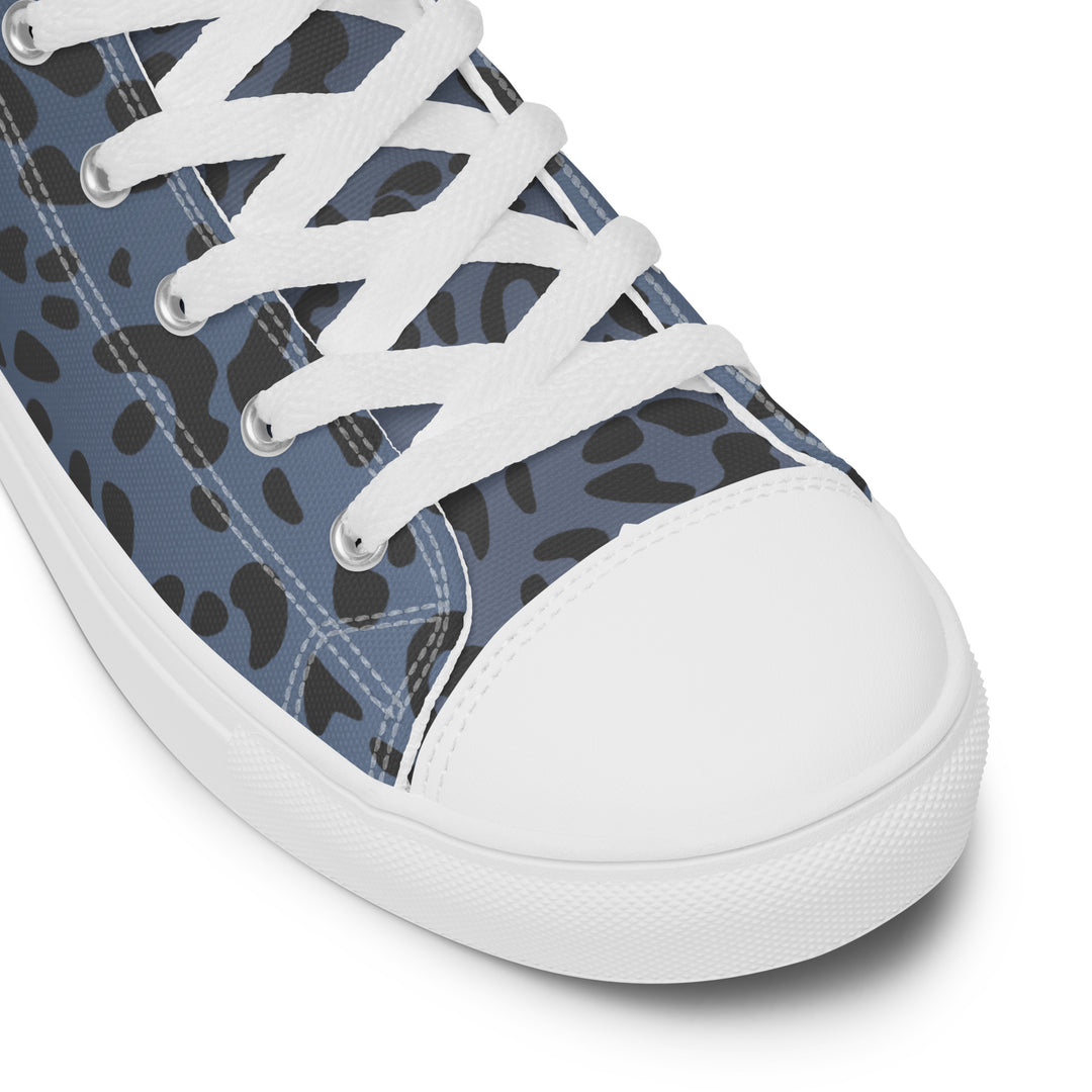 Rainbow Flag Blue Leopard Print High Top Trainers (female sizes) High Tops The Rainbow Stores