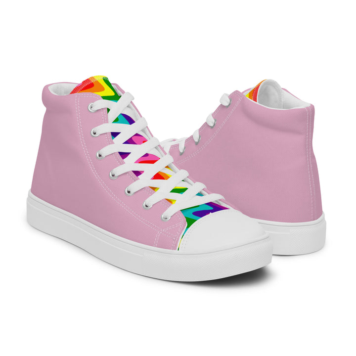 Pink and Original Pride Flag High Top Trainers (female sizes) High Tops The Rainbow Stores