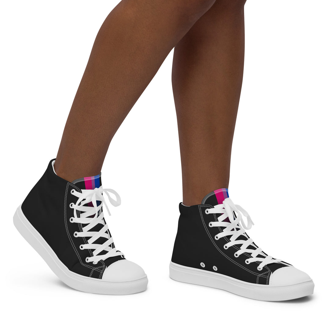 Bi Pride Black High Top Trainers (female sizes) High Tops The Rainbow Stores