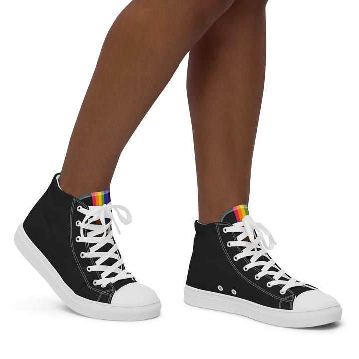 Rainbow Pride Black High Top Trainers (female sizes) High Tops The Rainbow Stores