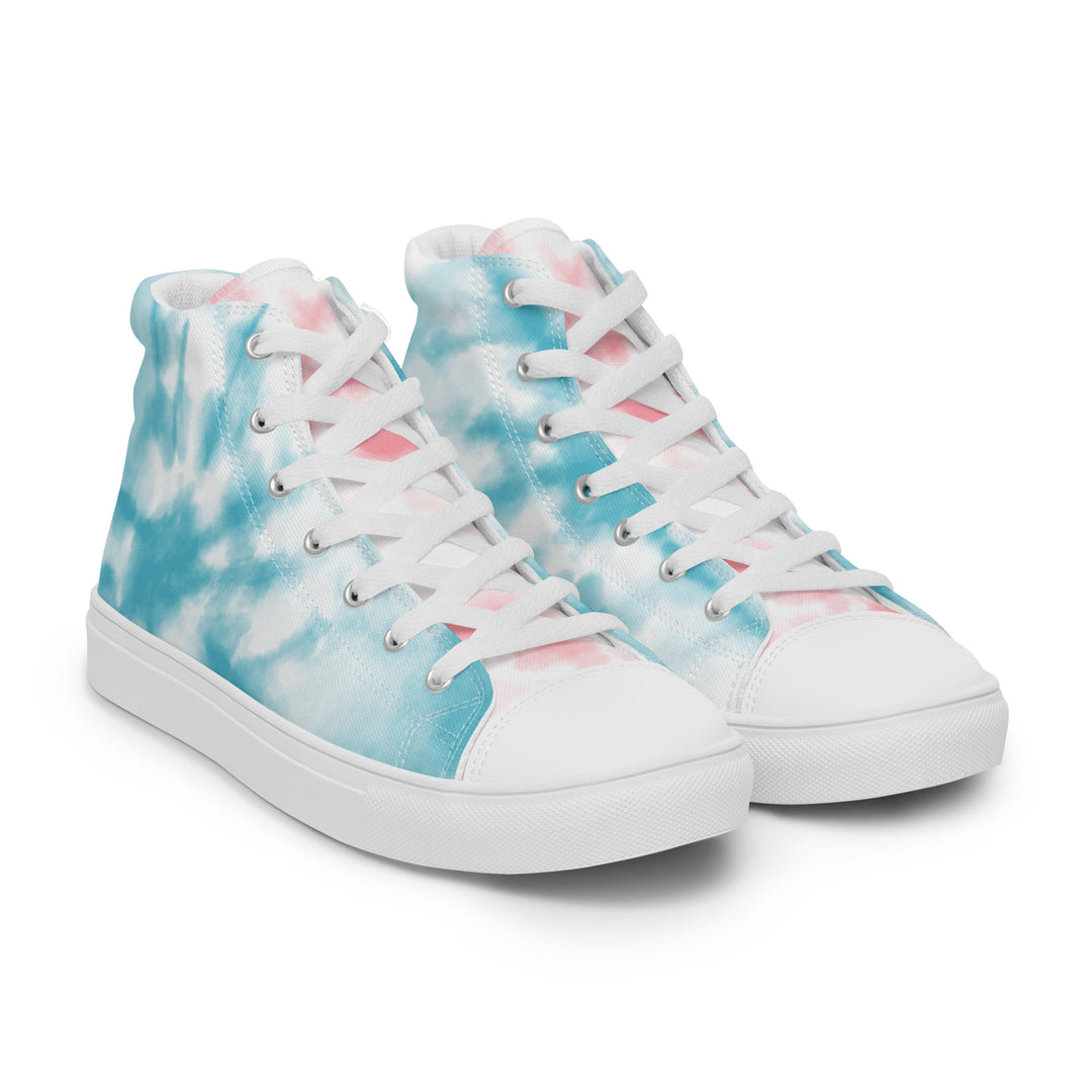 Tie Dyed Trans Pride High Top Trainers (female sizes) High Tops The Rainbow Stores