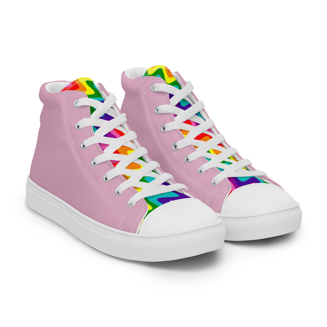 Pink and Original Pride Flag High Top Trainers (female sizes) High Tops The Rainbow Stores