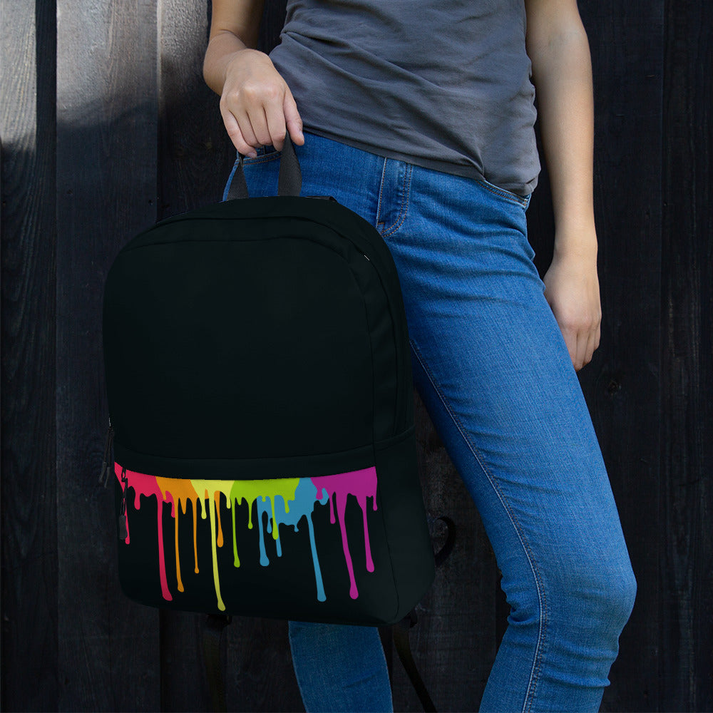 Rainbow Paint Drips Backpack Bags The Rainbow Stores