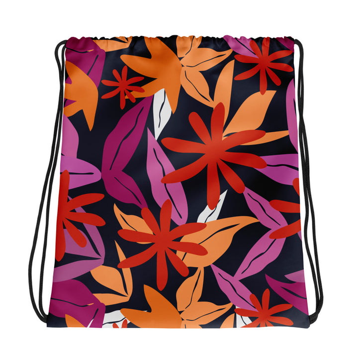 Lesbian Floral Pattern Drawstring Bag Bags The Rainbow Stores