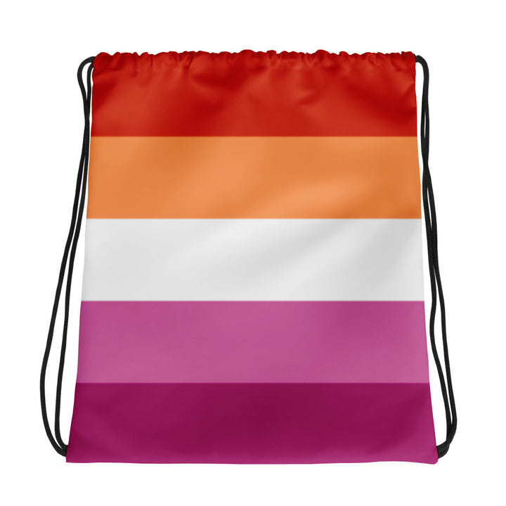 Lesbian Pride Flag Drawstring Bag Bags The Rainbow Stores