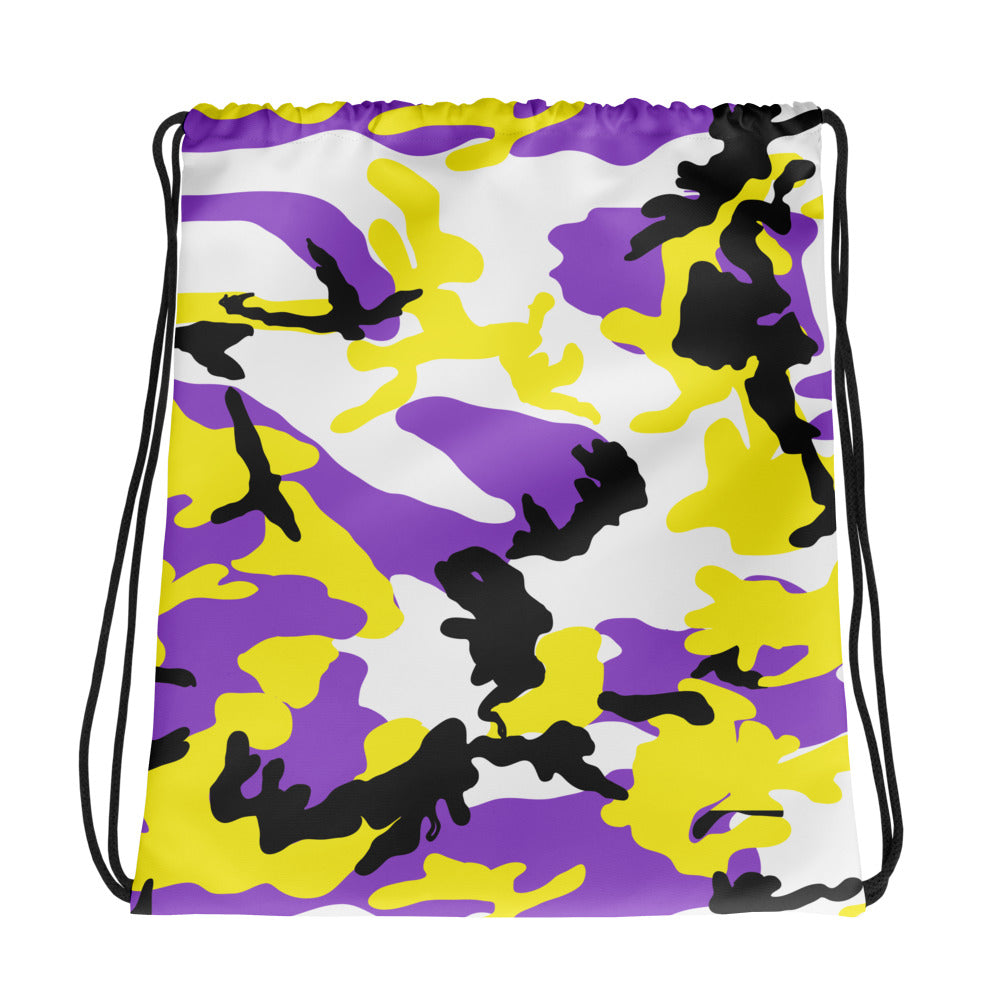 Non-Binary Camo Drawstring Bag Bags The Rainbow Stores