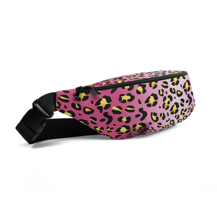 Pink Leopard Print Fanny Pack/Bum Bag with Rainbow Flag Bags The Rainbow Stores