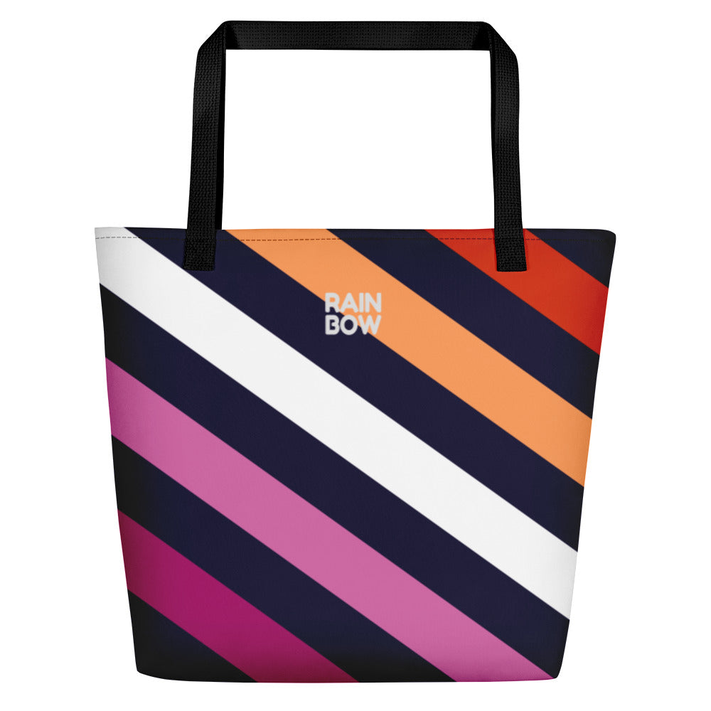 Lesbian Diagonal Stripes Beach Bag Bags The Rainbow Stores