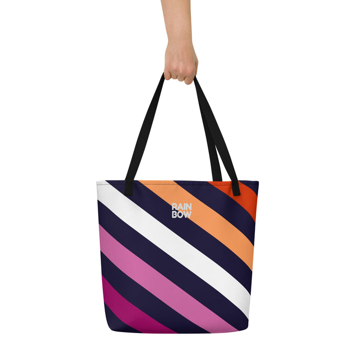 Lesbian Diagonal Stripes Beach Bag Bags The Rainbow Stores