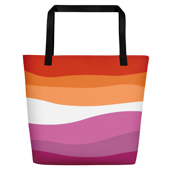 Lesbian Wave Large Tote/Beach Bag Bags The Rainbow Stores