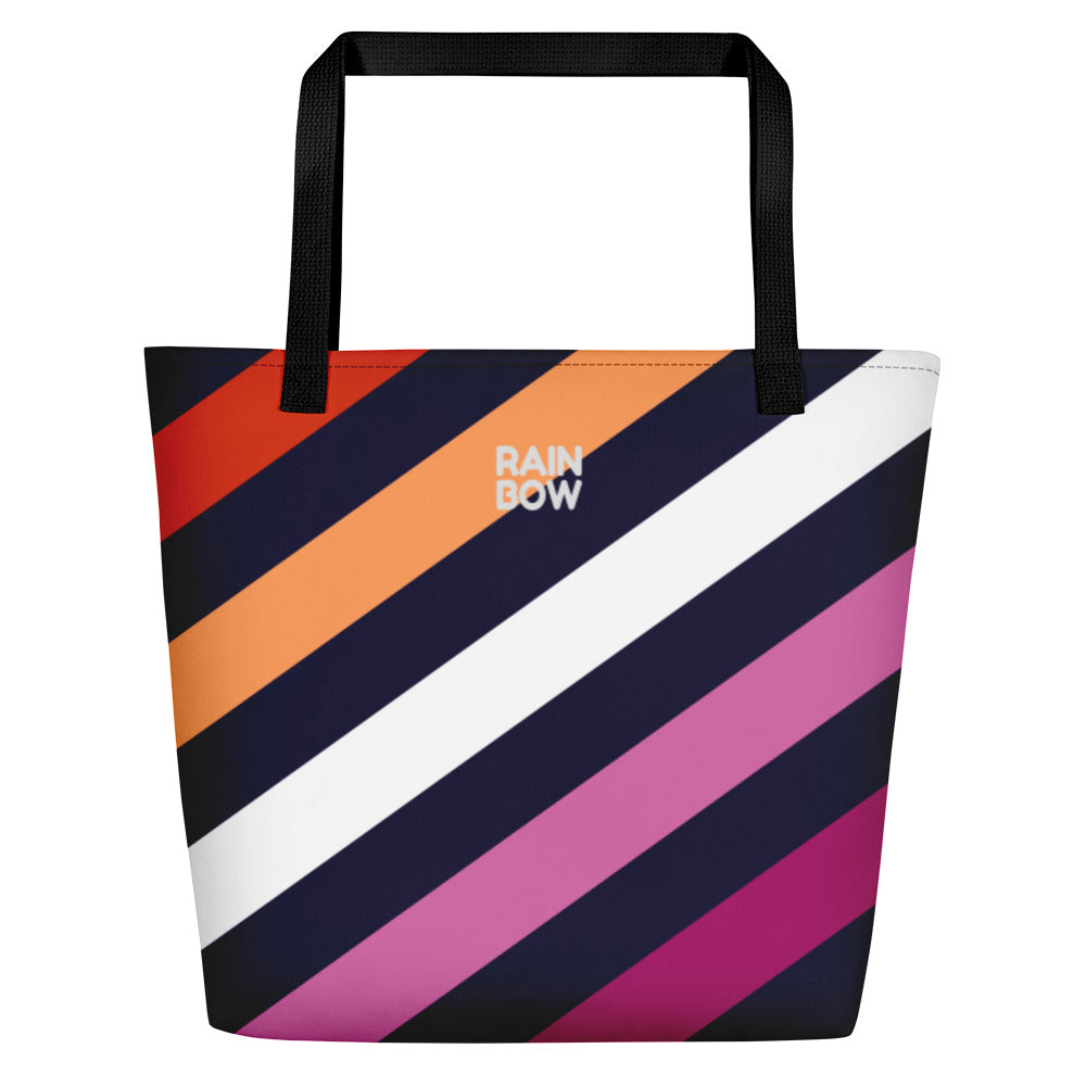 Lesbian Diagonal Stripes Beach Bag Bags The Rainbow Stores