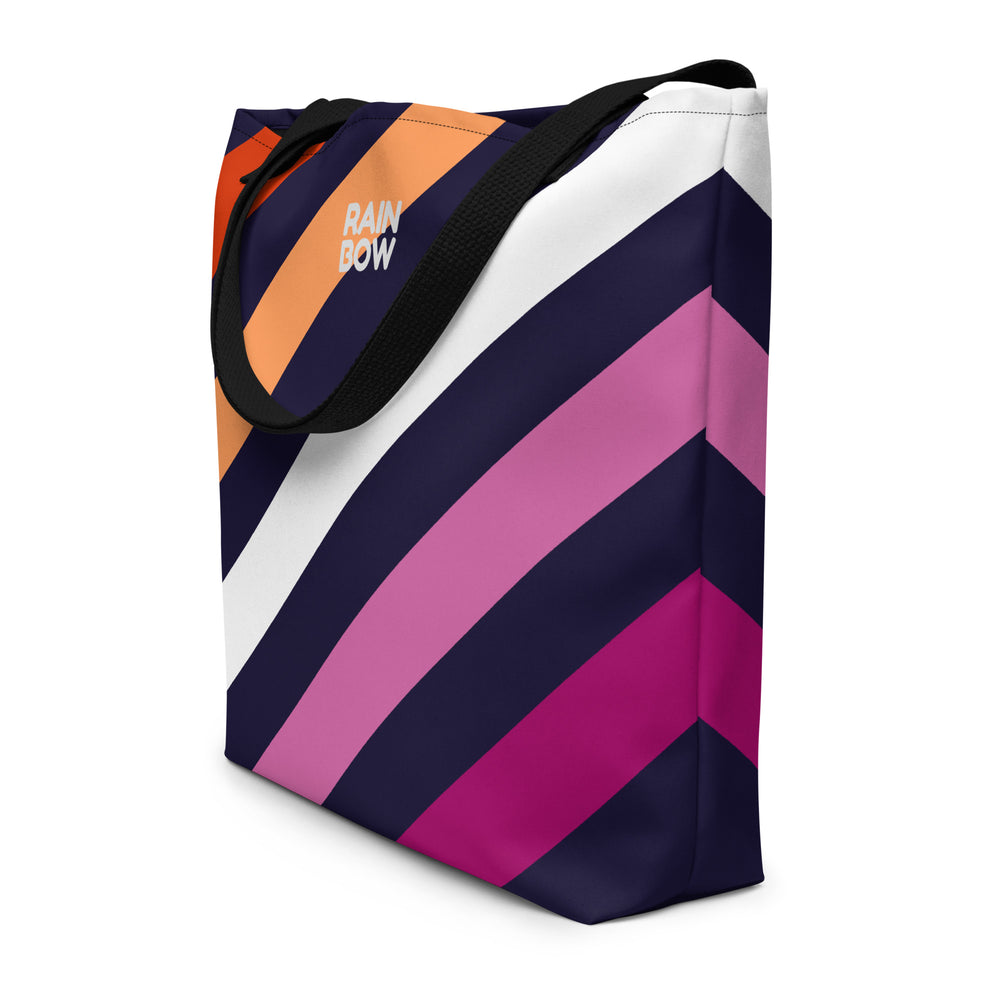 Lesbian Diagonal Stripes Beach Bag Bags The Rainbow Stores