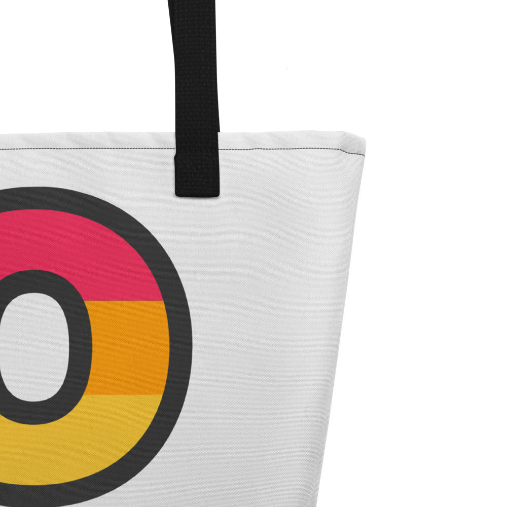 Love Large Tote/Beach Bag (White) Bags The Rainbow Stores