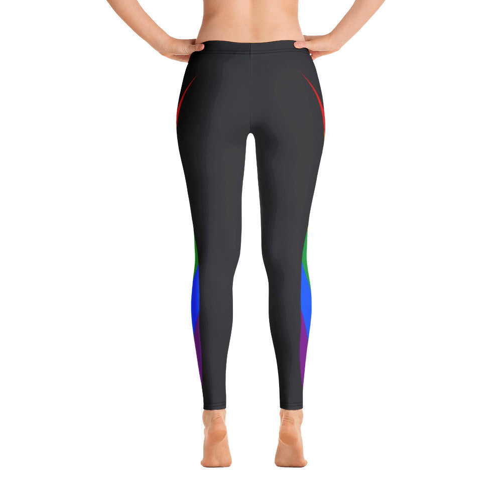 Rainbow Pride Flag Dynamic Curve Leggings Leggings The Rainbow Stores