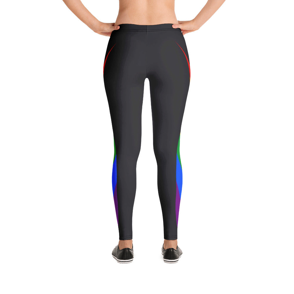 Rainbow Pride Flag Dynamic Curve Leggings Leggings The Rainbow Stores