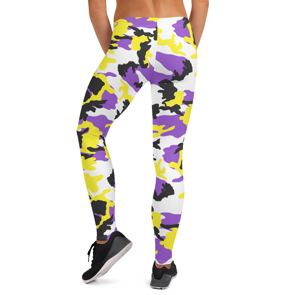 Non-Binary Camo Leggings Leggings The Rainbow Stores