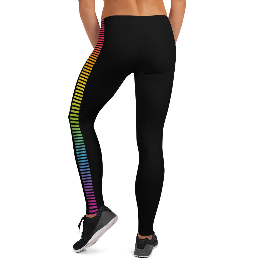 Rainbow Stripe Gradient Leggings Leggings The Rainbow Stores