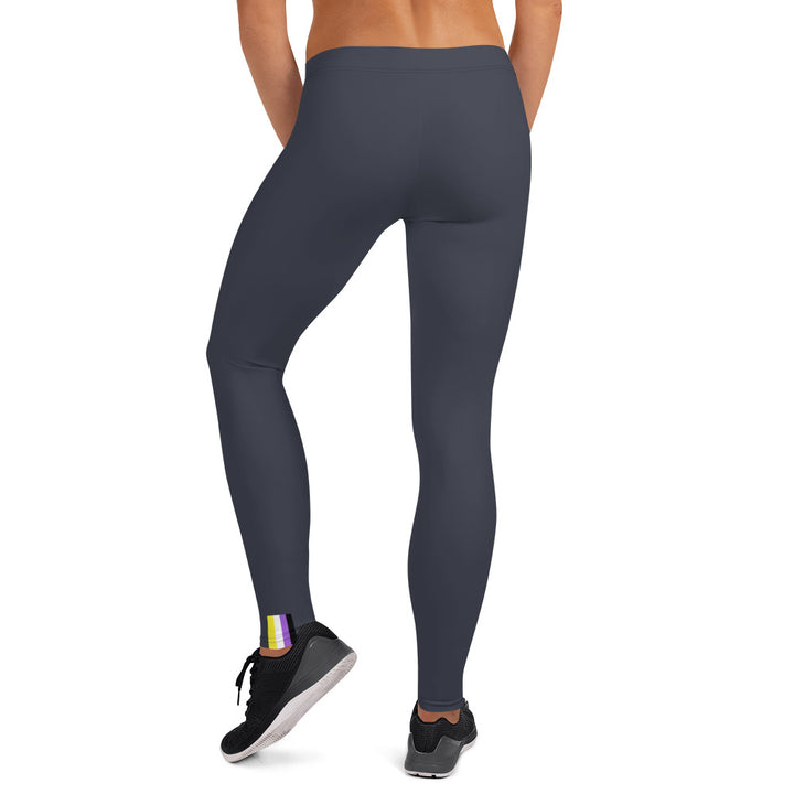 Non-Binary Pride Flash Blue Leggings Leggings The Rainbow Stores