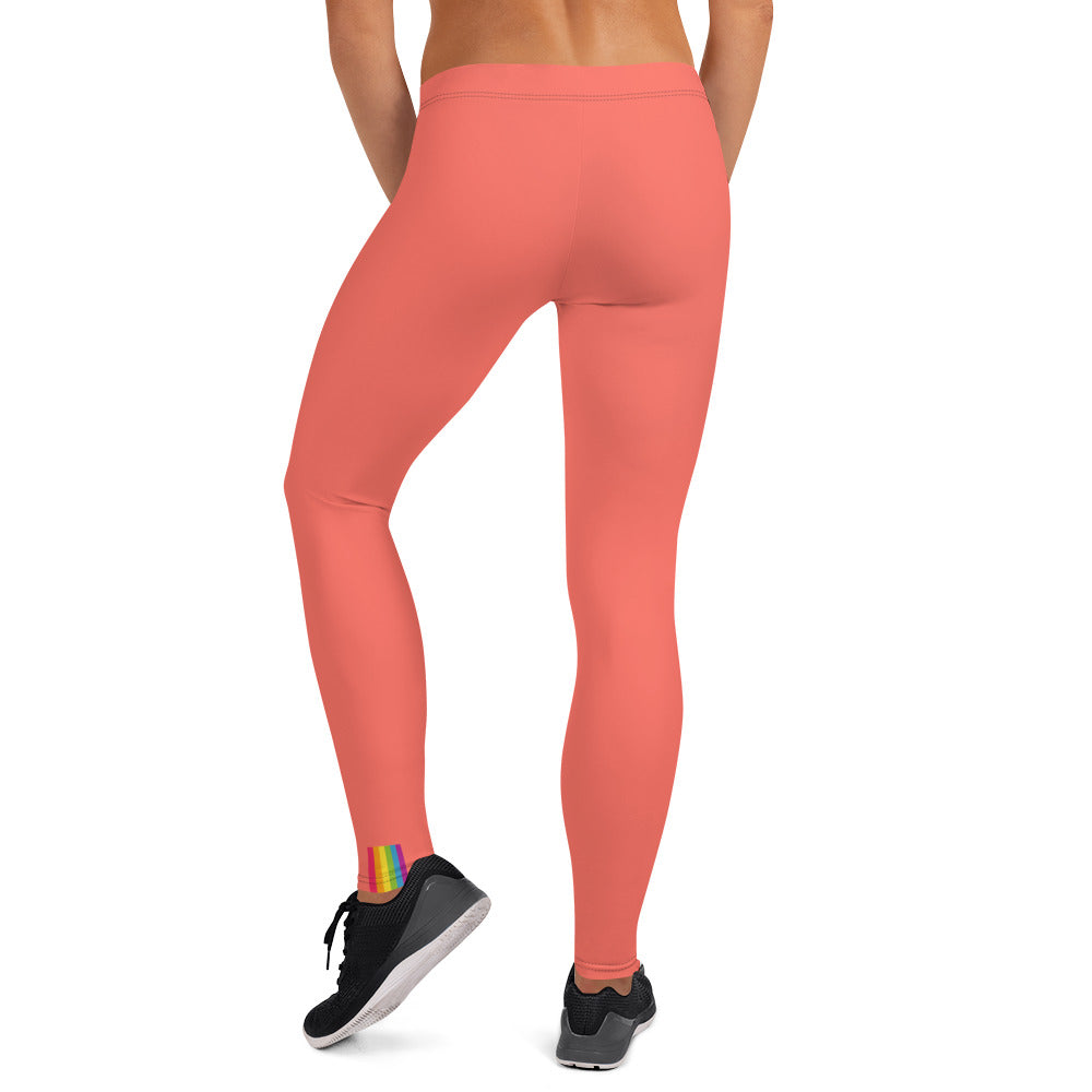 Rainbow Pride Flash Peach Leggings Leggings The Rainbow Stores