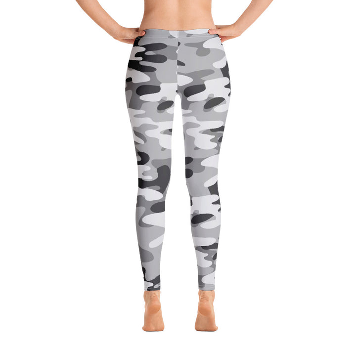 Non-Binary Pride Flash Grey Camo Leggings Leggings The Rainbow Stores