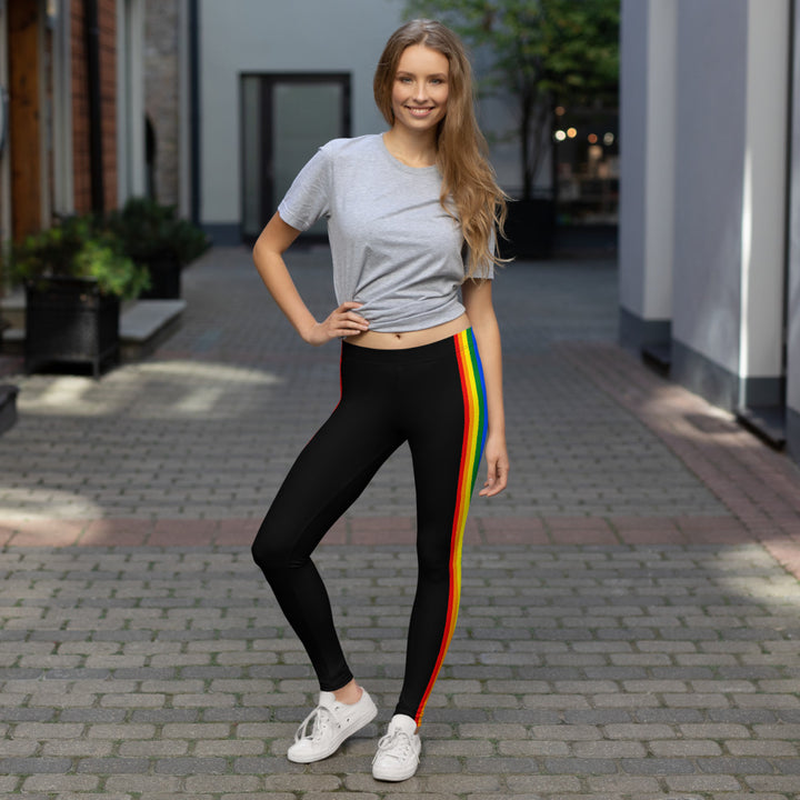 Classic Rainbow Pride Flag Stripe Leggings Leggings The Rainbow Stores