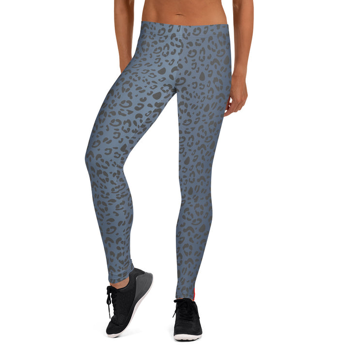 Rainbow Pride Flash Blue Leopard Print Leggings Leggings The Rainbow Stores