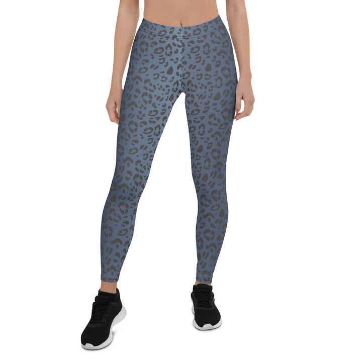 Rainbow Pride Flash Blue Leopard Print Leggings Leggings The Rainbow Stores