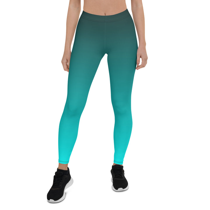 Asexual Pride Flash Fade To Aqua Leggings Leggings The Rainbow Stores