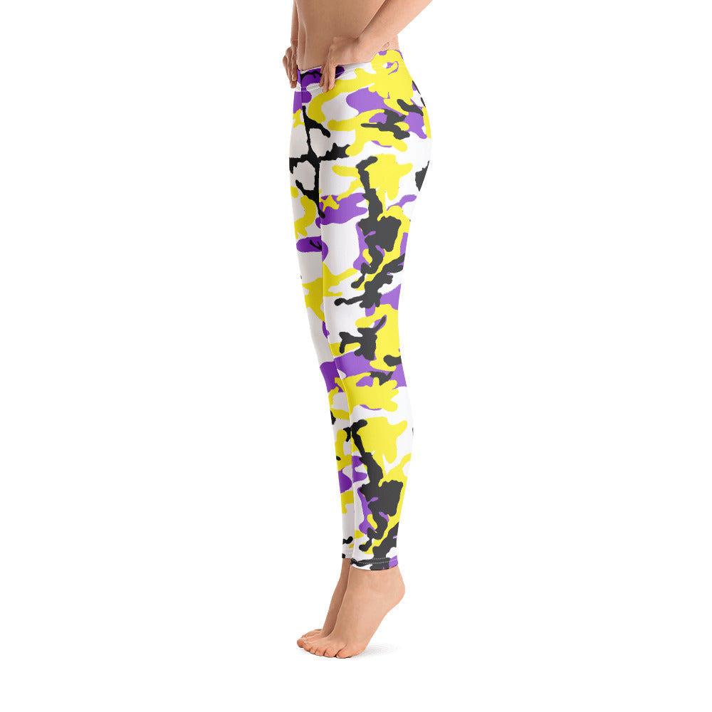 Non-Binary Camo Leggings Leggings The Rainbow Stores