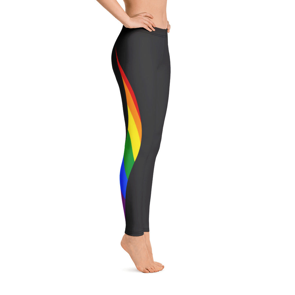 Rainbow Pride Flag Dynamic Curve Leggings Leggings The Rainbow Stores