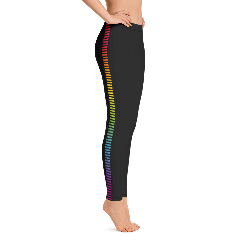 Rainbow Stripe Gradient Leggings Leggings The Rainbow Stores