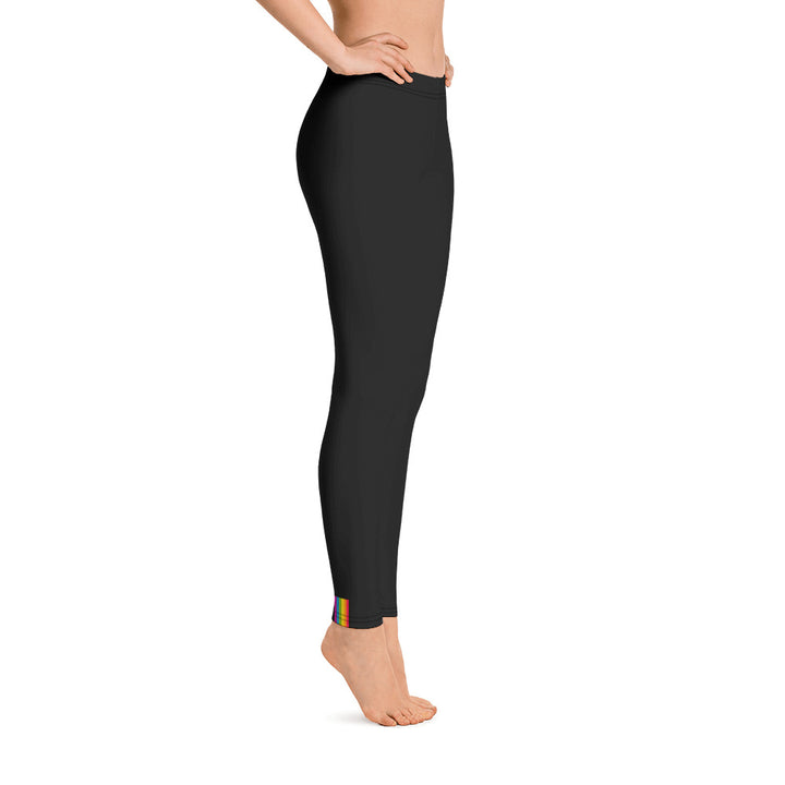 Rainbow Pride Flash Black Leggings Leggings The Rainbow Stores