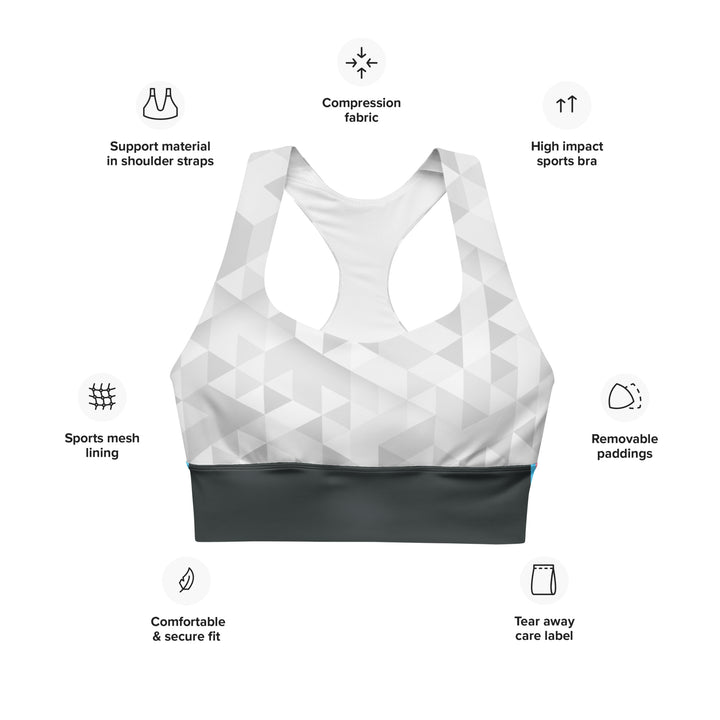 Lesbian Triangle Pattern Longline Sports Bra Sports Bras The Rainbow Stores