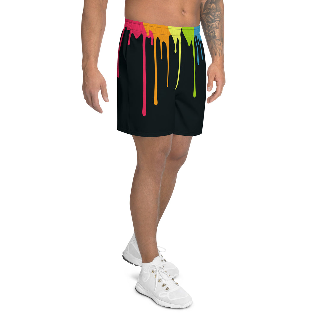 Rainbow Paint Drips Shorts Shorts Long The Rainbow Stores