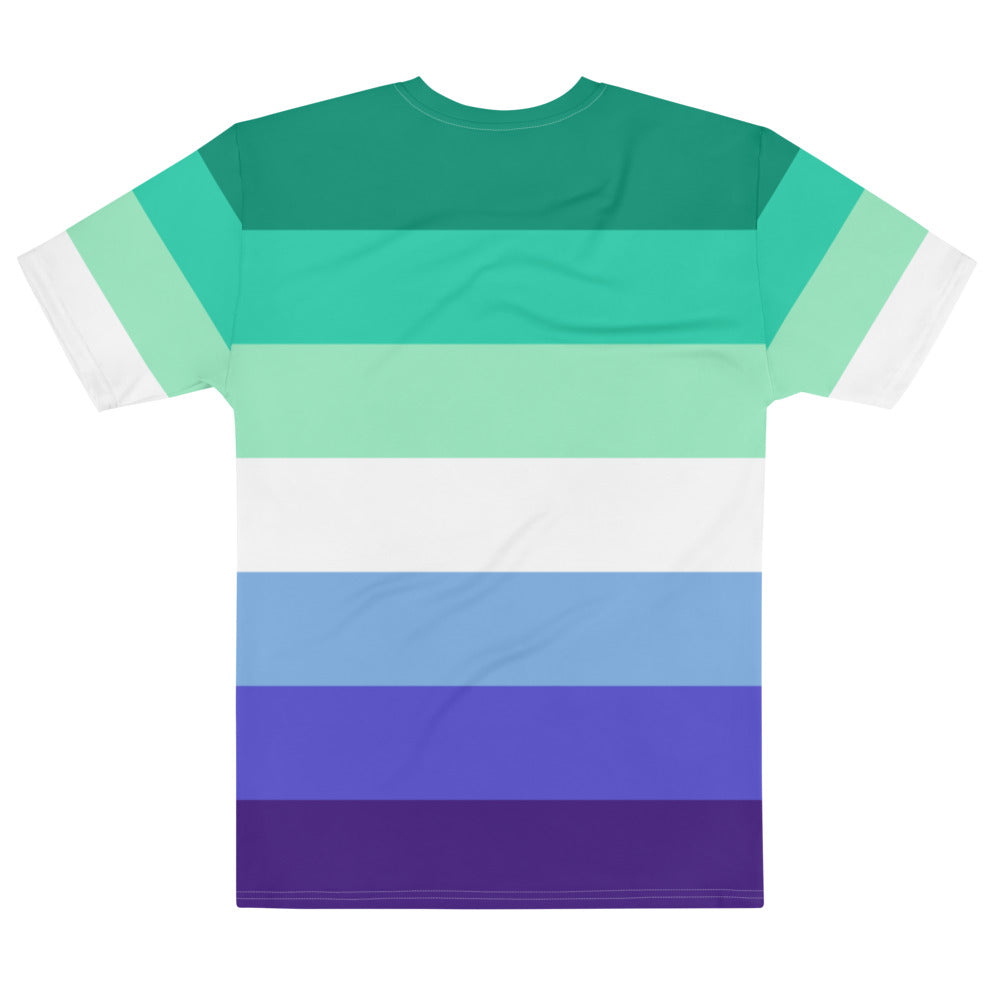 Gay Men's 7 Stripe Pride Flag T-shirt AOP T-shirts The Rainbow Stores