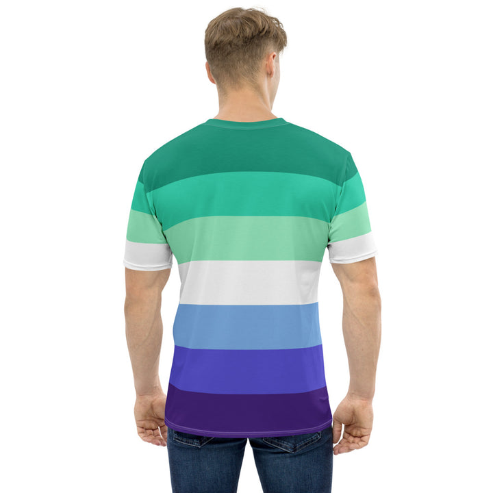 Gay Men's 7 Stripe Pride Flag T-shirt AOP T-shirts The Rainbow Stores