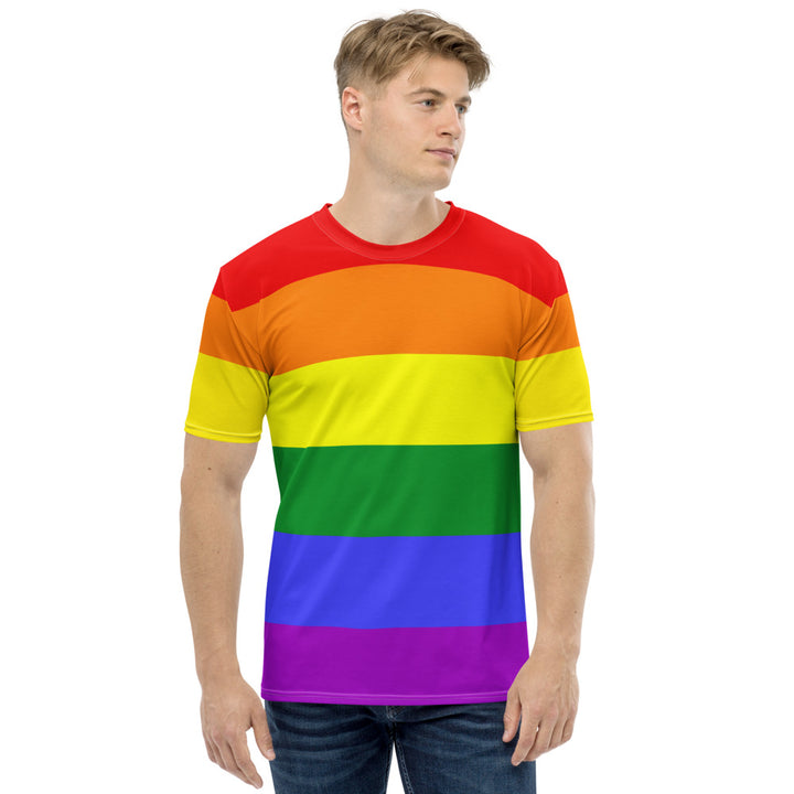 Classic Rainbow Pride Flag T-shirt AOP T-shirts The Rainbow Stores