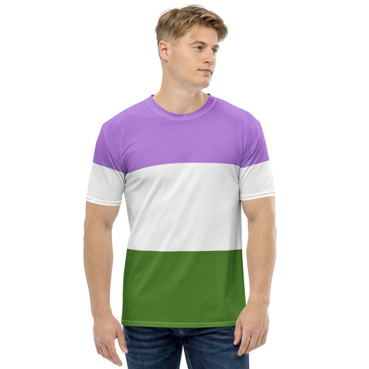 Genderqueer Pride Flag T-shirt AOP T-shirts The Rainbow Stores