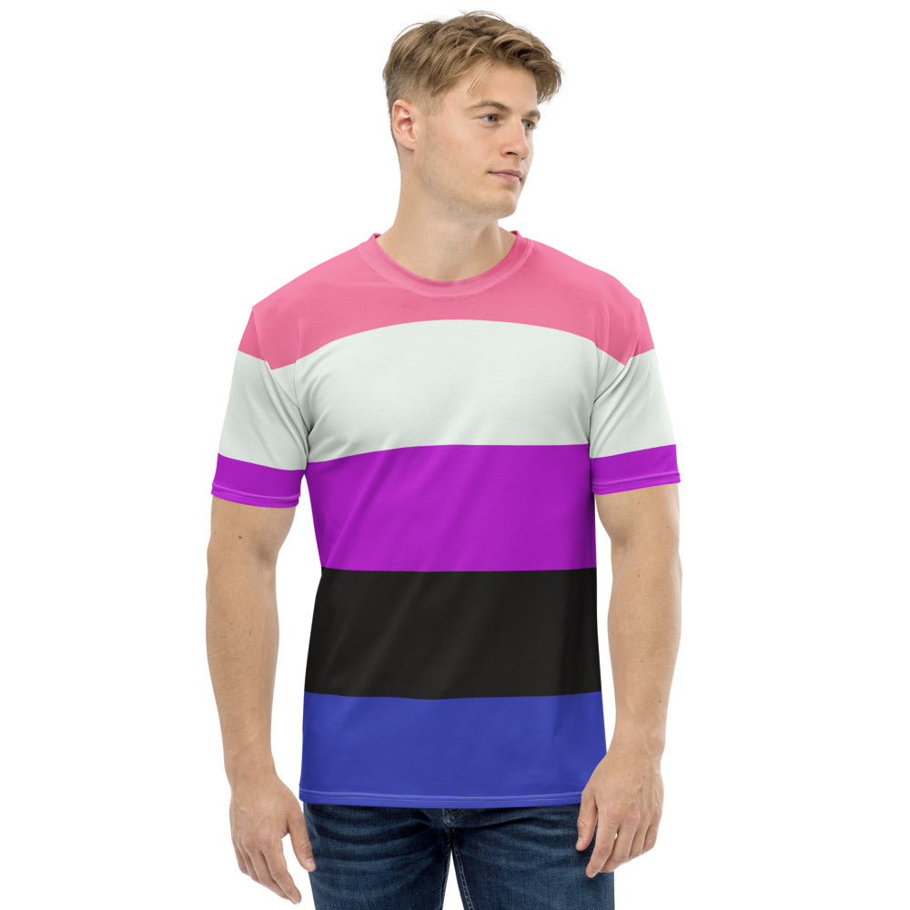 Gender Fluid Pride Flag T-shirt AOP T-shirts The Rainbow Stores