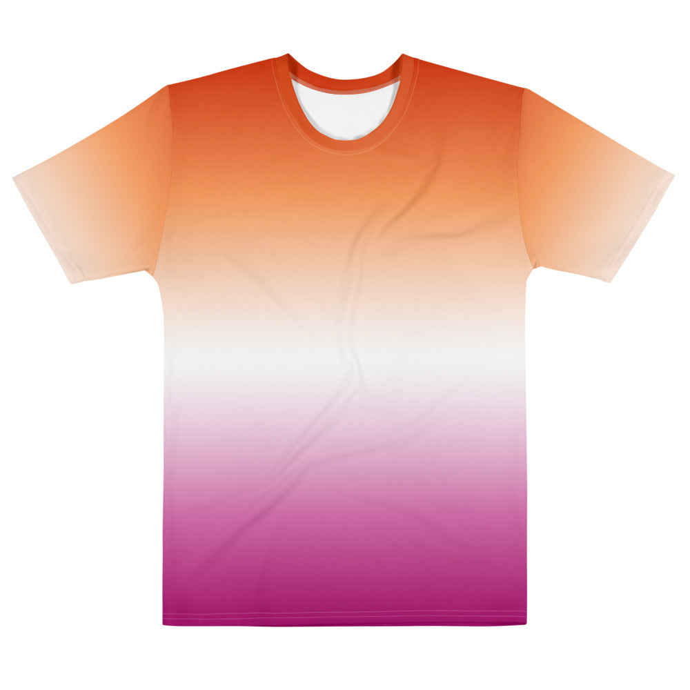 Lesbian Ombre Pride Flag T-shirt AOP T-shirts The Rainbow Stores