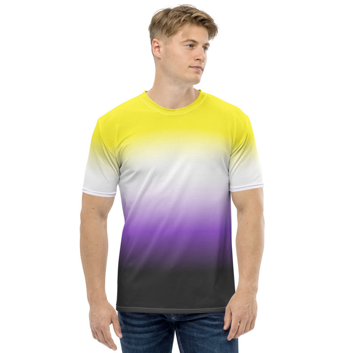 Non-Binary Ombre Pride Flag T-shirt AOP T-shirts The Rainbow Stores