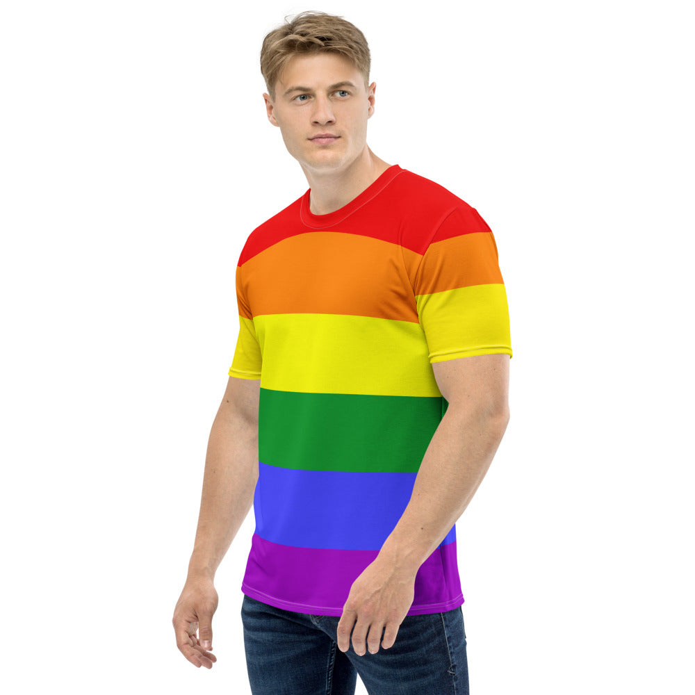 Classic Rainbow Pride Flag T-shirt AOP T-shirts The Rainbow Stores