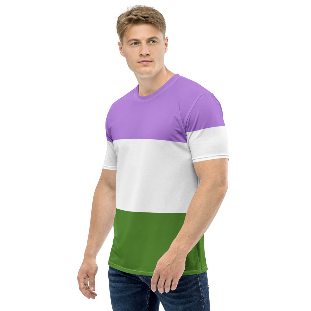 Genderqueer Pride Flag T-shirt AOP T-shirts The Rainbow Stores